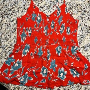 Patrons of Peace Red and Teal Patterned Top